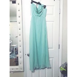 Chiffon pleated halter maxi dress
